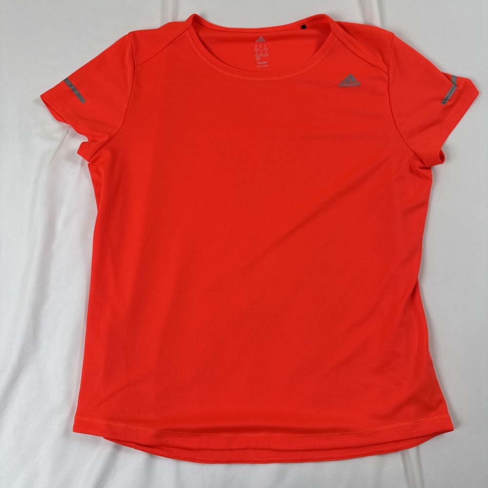 Adidas Running Climalite Men's XL Orange Shirt Performance Activewear